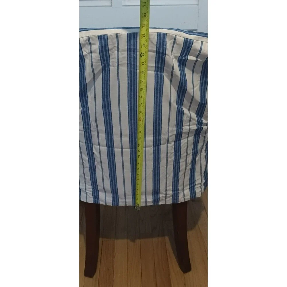 NEW Pottery Barn Armchair Slipcover Linen Oxford Stripe Napa Farmhouse Rare Find
